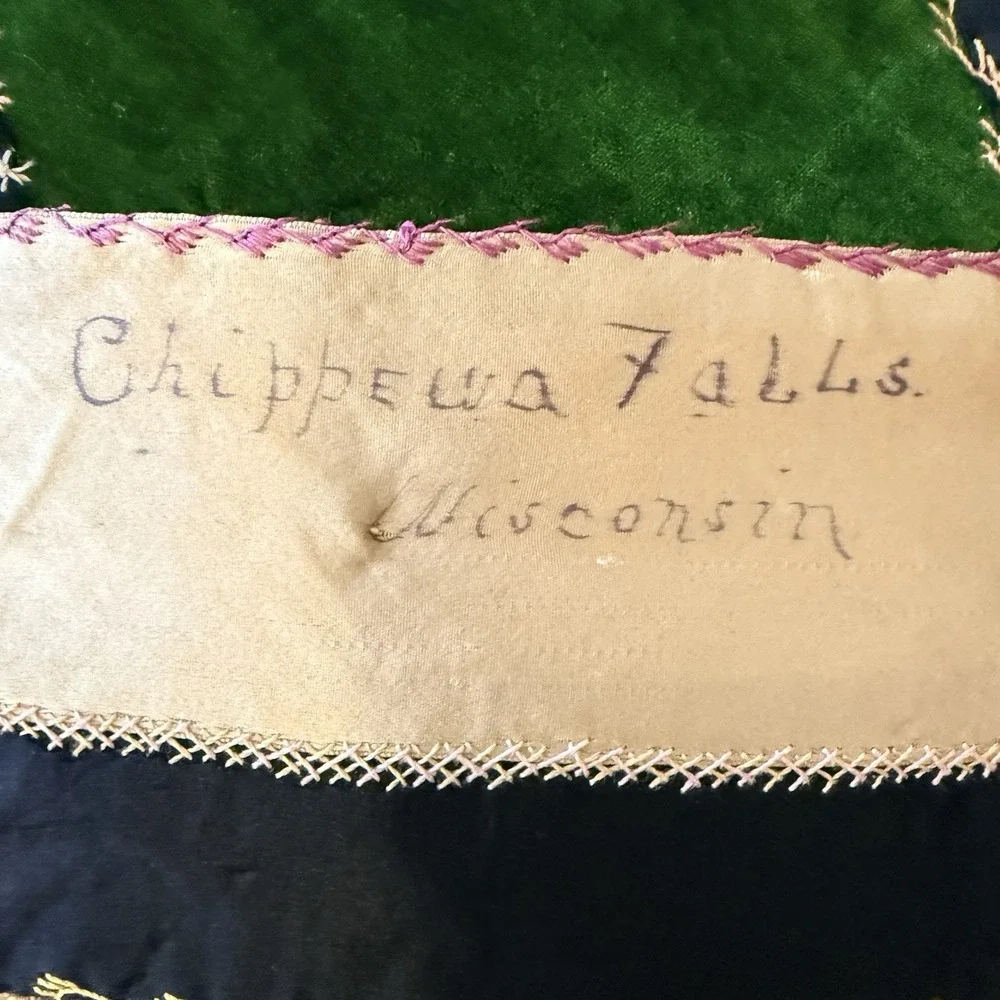 Antique Victorian Crazy Quilt 1903 Vintage Abstract Design Patchwork Quilt *tear